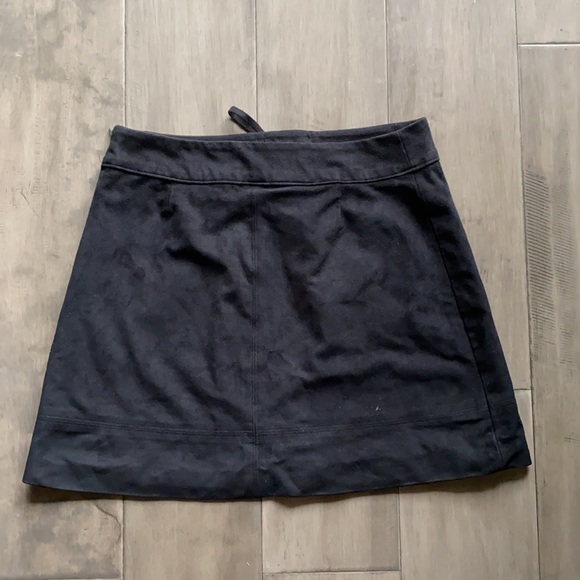 Black Suede Mini Skirt - Picture 4 of 5